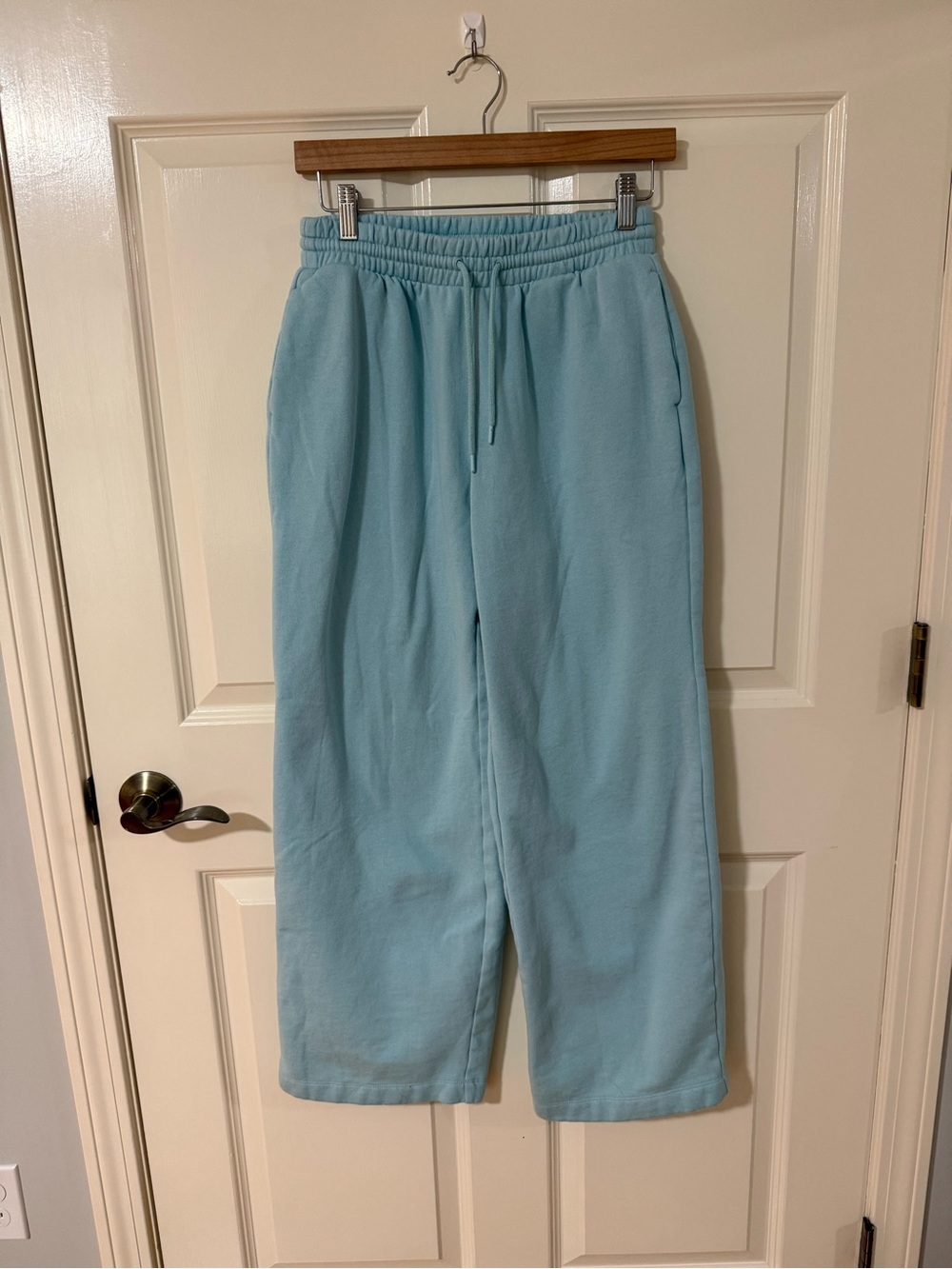 Worn Once!!  Old Navy SoComfy Light Blue Wide-Leg Sweatpants